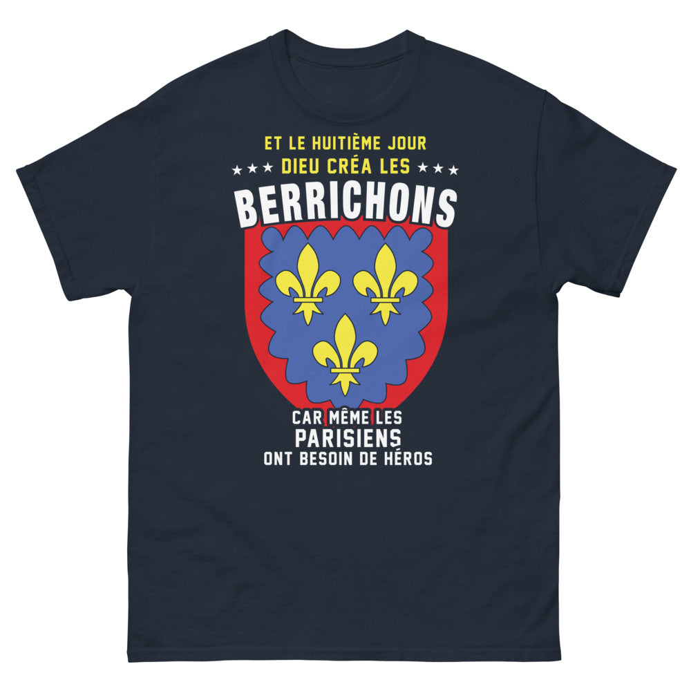 T-shirt Berry marine - Et le huitième jour, Dieu créa les Berrichons