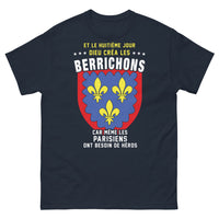 Thumbnail for T-shirt Berry marine - Et le huitième jour, Dieu créa les Berrichons