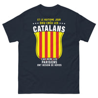 Thumbnail for T-shirt Catalans marine - héros et humour