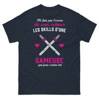 Thumbnail for T-shirt gameuse marine - ne sous-estimez jamais ses skills