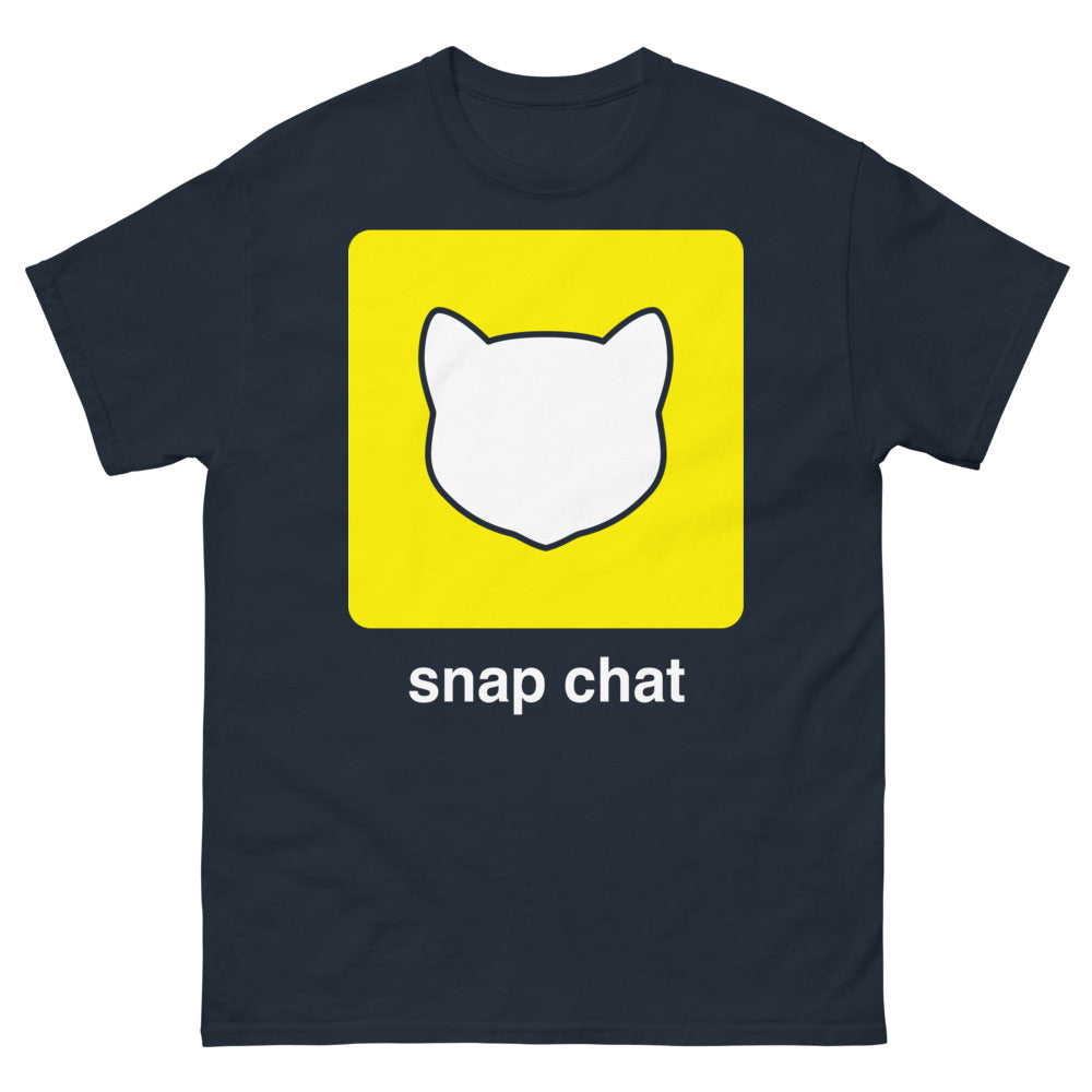 T-shirt Snapchat marine - design dynamique