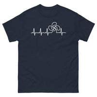 Thumbnail for T-shirt Pays Basque marine - EKG Lauburu Heartbeat