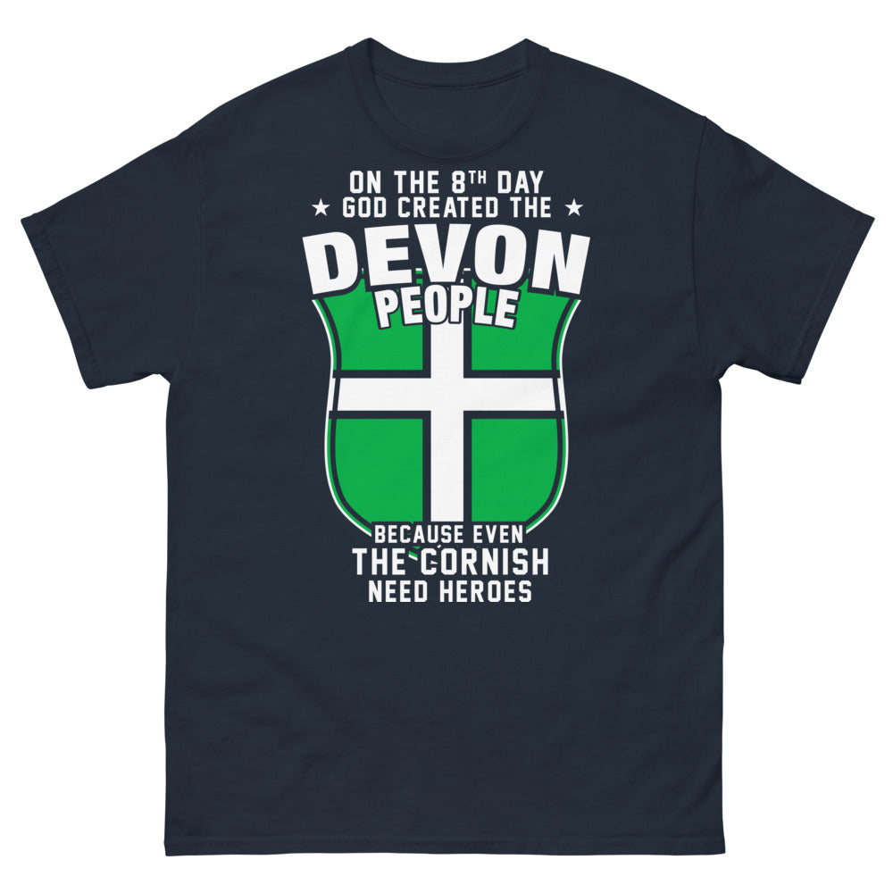T-shirt Devon bleu marine - humour Devon-Cornwall