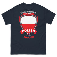 Thumbnail for T-shirt Pologne marine - Nobody is Perfect, but being Polish is Close Enough