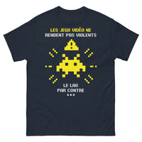 Thumbnail for T-shirt gaming marine - Lag, ennemi du gamer