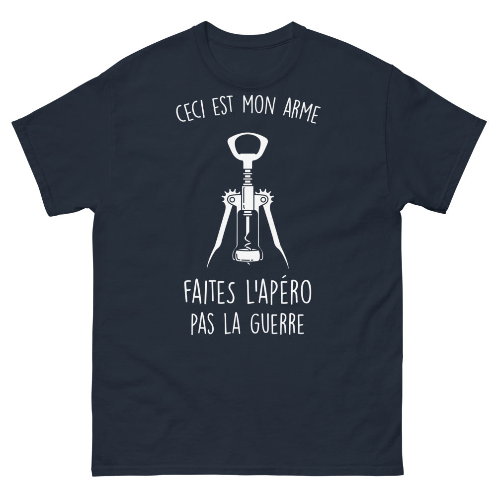 T-shirt français marine - Ceci est mon arme