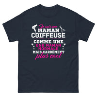 Thumbnail for T-shirt Maman coiffeuse marine - maman coiffeuse carrément plus cool