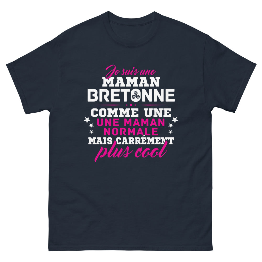 T-shirt Bretagne noir dos - je suis une maman bretonne, carrément cool