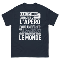Thumbnail for T-shirt Alsace marine face - Et le 8e jour, Dieu créa l'apéro