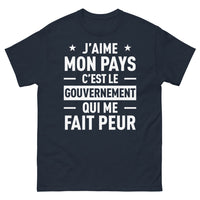 Thumbnail for T-shirt France marine - j'aime mon pays, peur du gouvernement