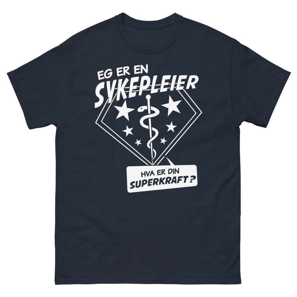 T-shirt Norvégien infirmier marine - Quelle est votre superpuissance?