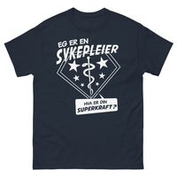 Thumbnail for T-shirt Norvégien infirmier marine - Quelle est votre superpuissance?
