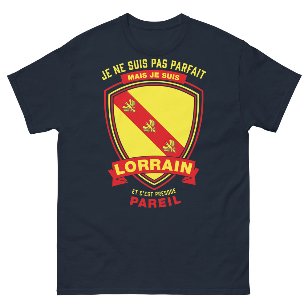 T-shirt Lorraine Marine - Je ne suis pas parfait, mais je suis Lorrain