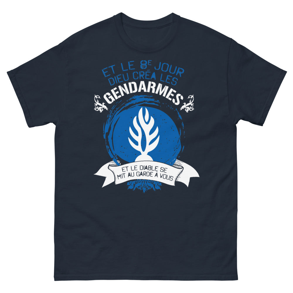 T-shirt gendarme marine - clin d'œil quotidien