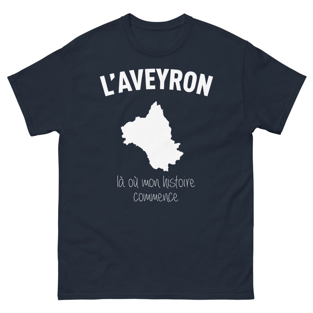 T-shirt L'Aveyron marine - Là où mon histoire commence