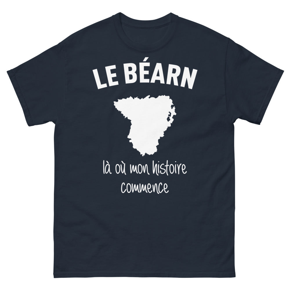 T-shirt Béarn bleu marine - Le Béarn, là où mon histoire commence
