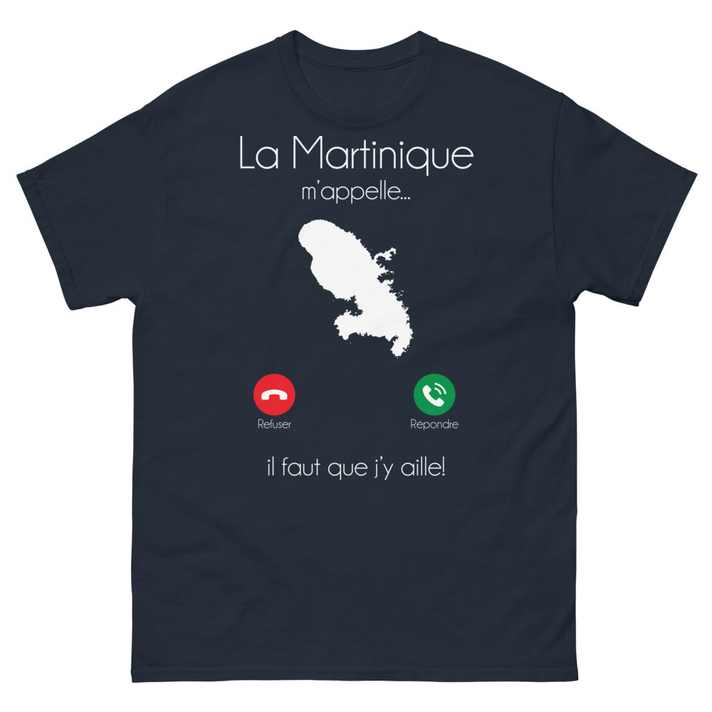 T-shirt Martinique marine face - La Martinique m'appelle