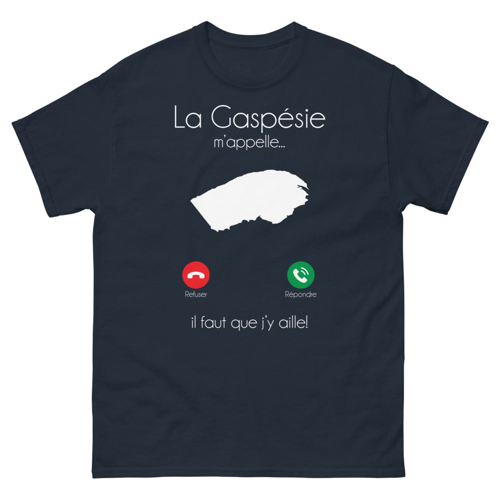 T-shirt Gaspésie marine - La Gaspésie m'appelle