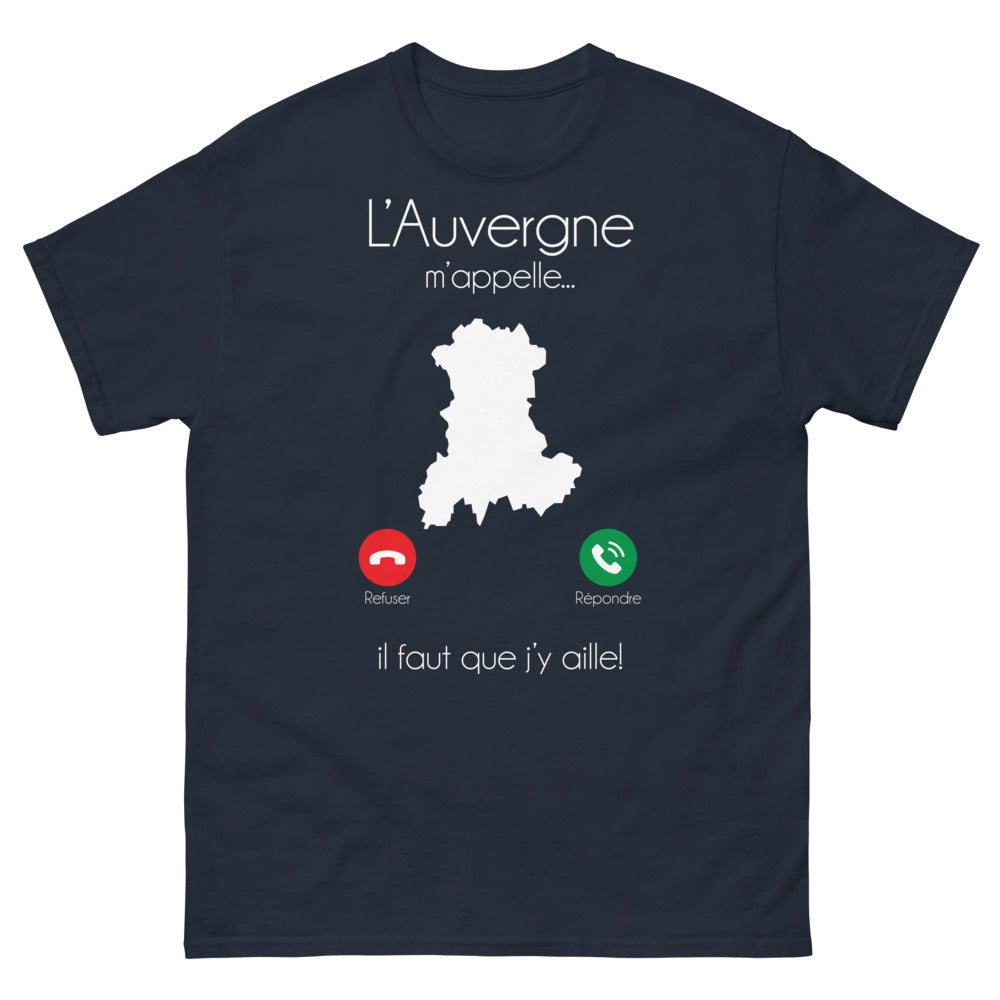 T-shirt Auvergne bleu marine - L'Auvergne m'appelle