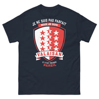 Thumbnail for T-shirt Valaisan marine face - Je ne suis pas parfait mais je suis Valaisan