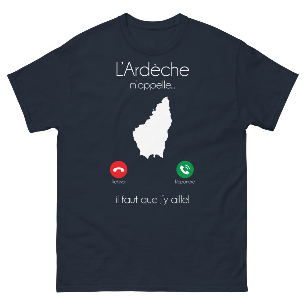 T-shirt Ardèche marine - l'Ardèche m'appelle