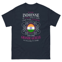 Thumbnail for T-shirt Indienne marine - cœur de guerrière et grande gueule