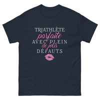 Thumbnail for T-shirt Triathlète marine - défauts charmants