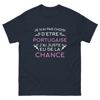 Thumbnail for T-shirt Portugal marine - Je n'ai pas choisi d'être Portugaise