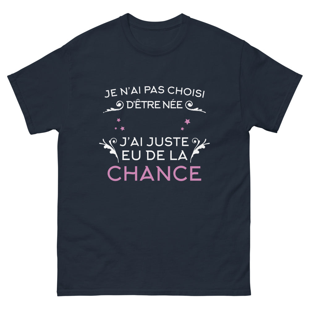 T-shirt fierté régionale marine - Je n'ai pas choisi d'être née
