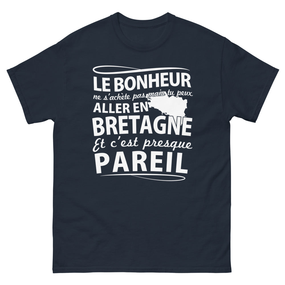T-shirt Bretagne marine - Le bonheur ne s'achète pas