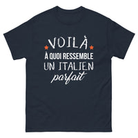 Thumbnail for T-shirt Italie bleu marine - Voilà à quoi ressemble un Italien parfait