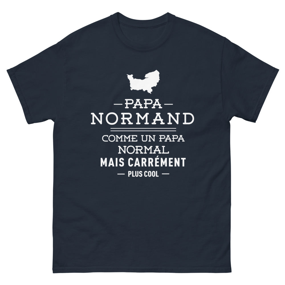 T-shirt Normand marine - Papa normand carrément plus cool