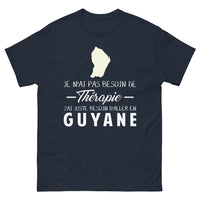 Thumbnail for T-shirt Guyane marine - je n'ai pas besoin de thérapie
