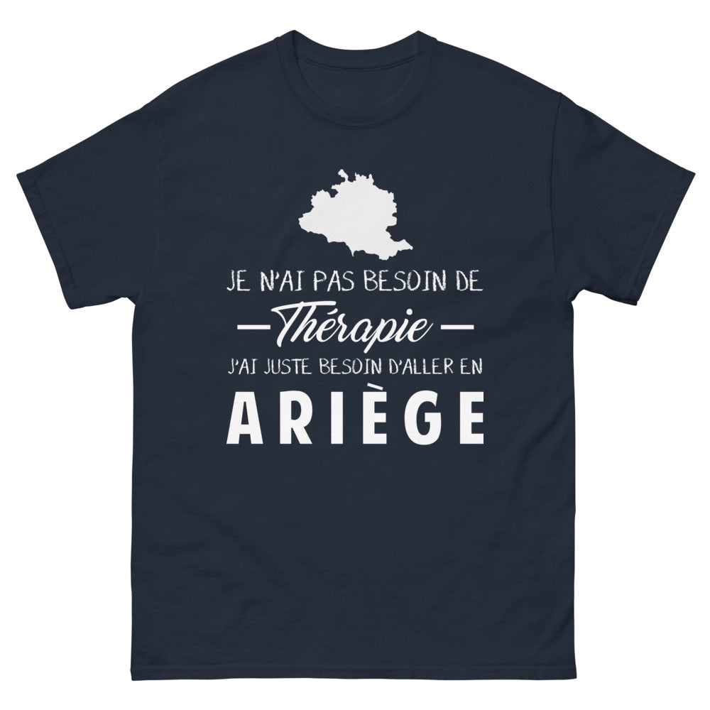 T-shirt Ariège marine - J'ai juste besoin d'aller en Ariège