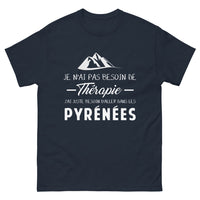Thumbnail for T-shirt Pyrénées marine - Je n'ai pas besoin de thérapie