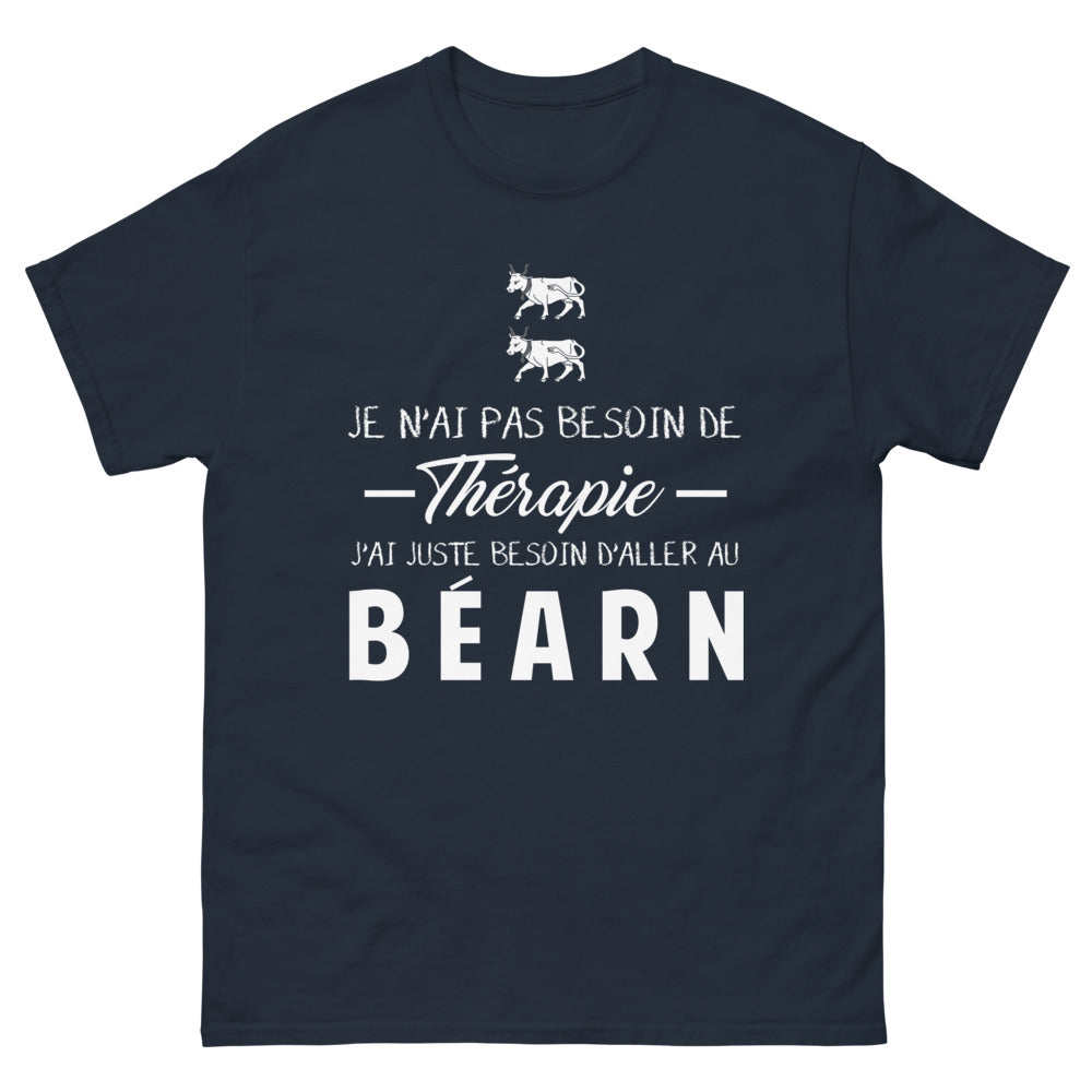 T-shirt Béarn marine - Je n'ai pas besoin de thérapie
