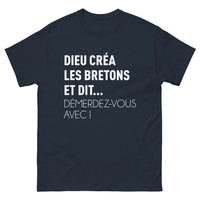 Thumbnail for T-shirt Breton marine - esprit breton et humour
