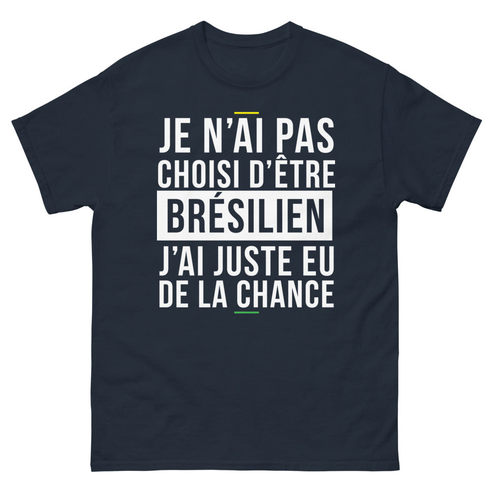T-shirt Brésil bleu marine - J'ai eu de la chance