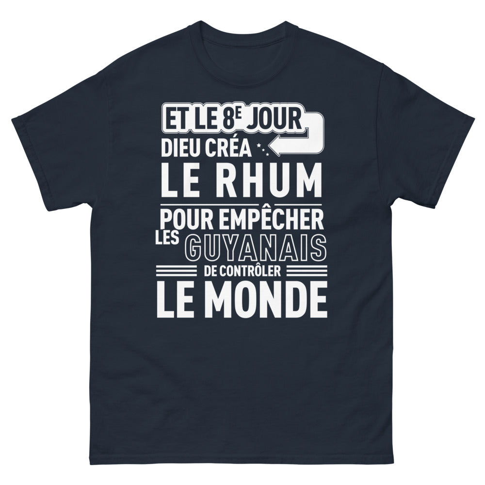 T-shirt Guyanais noir dos - Dieu créa le rhum
