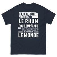 Thumbnail for T-shirt Guyanais noir dos - Dieu créa le rhum