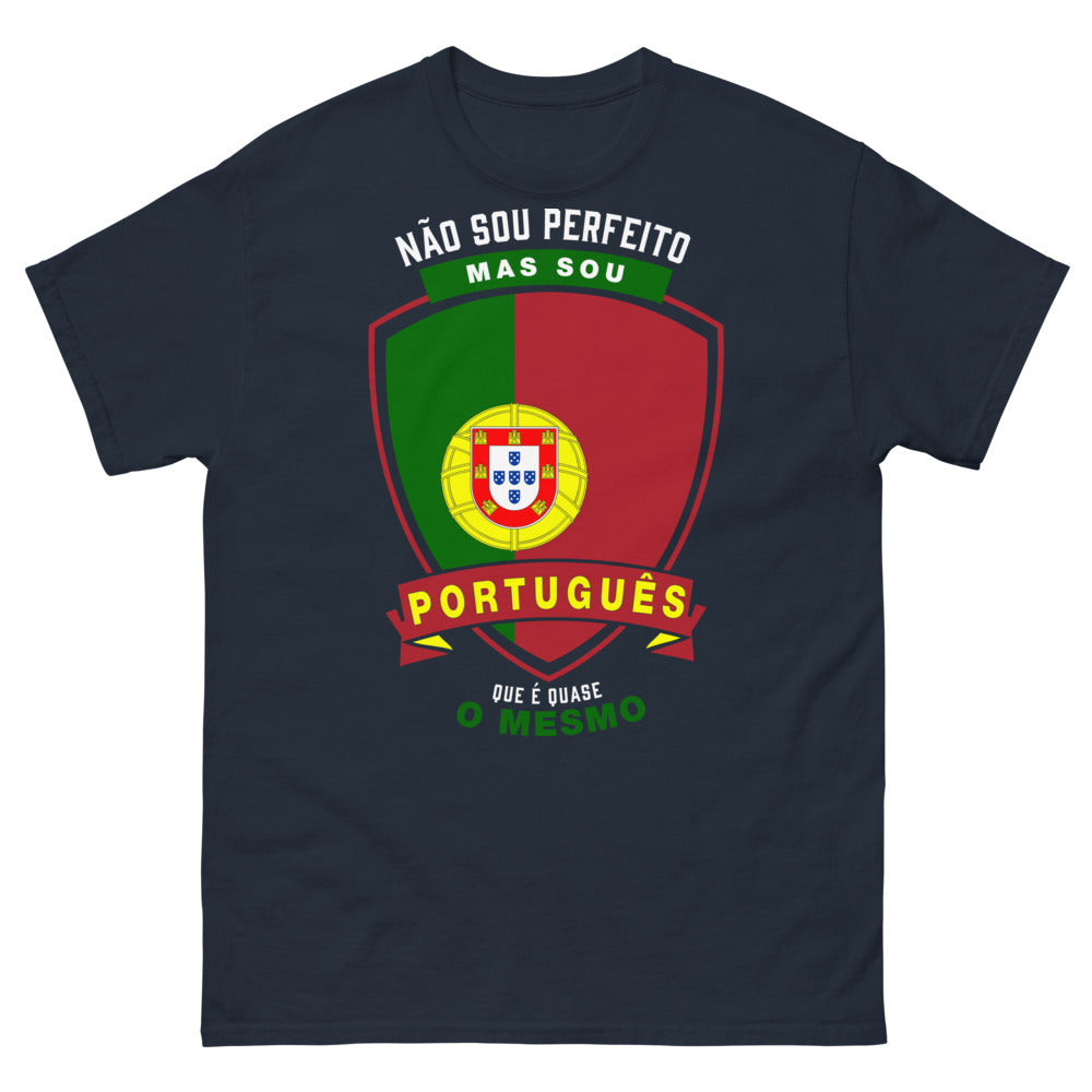 T-shirt Portugal marine - Não sou perfeito, sou português