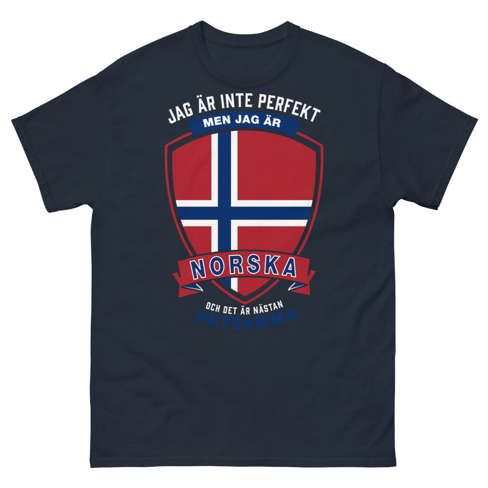 T-shirt Norvégien marine - Je ne suis pas parfait mais je suis Norvégien