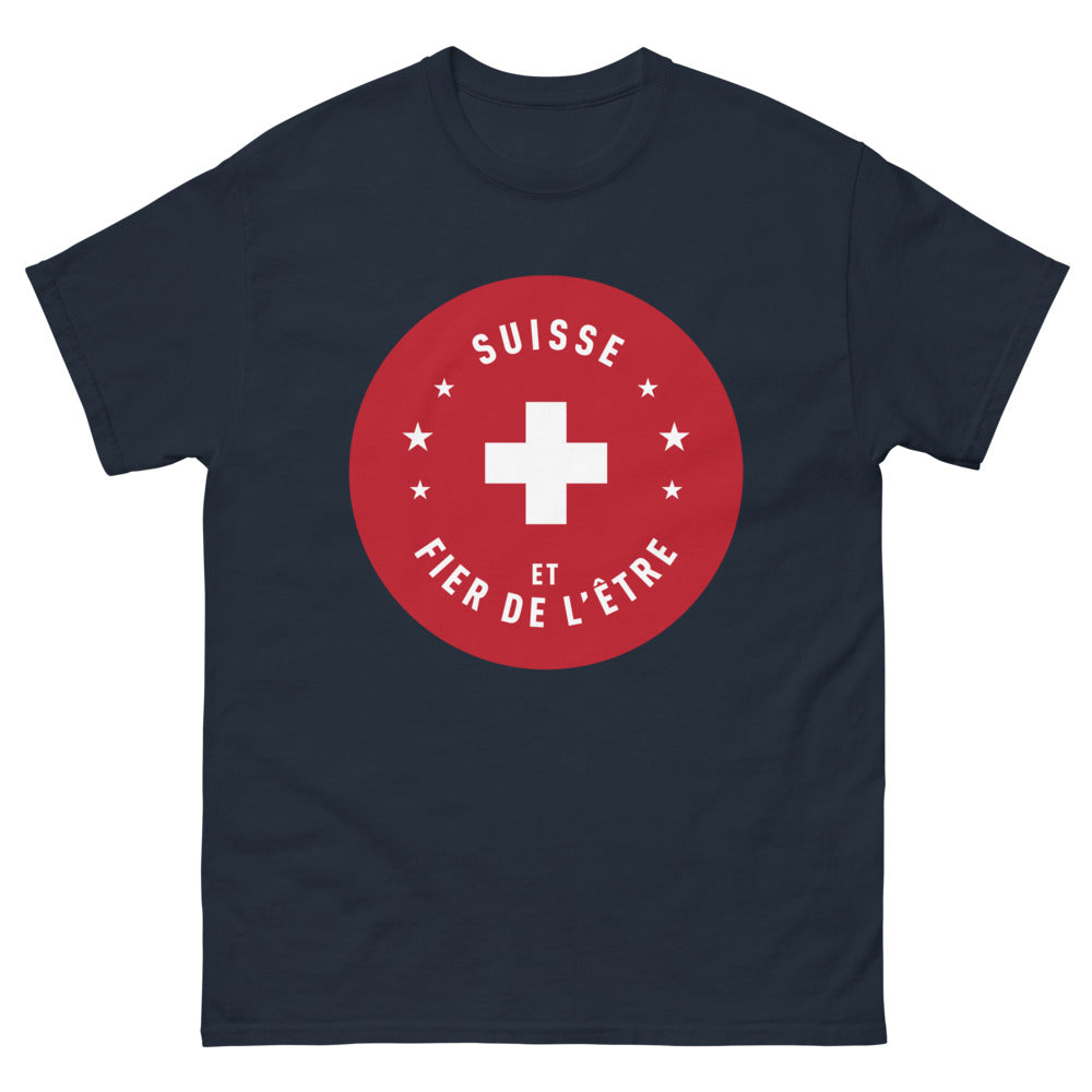 T-shirt Suisse marine - fierté helvétique et humour