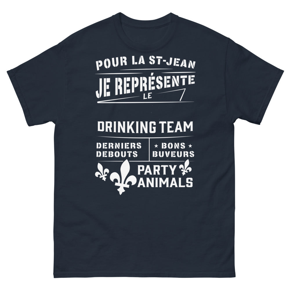 T-shirt Saint-Jean marine - drinking team bons buveurs