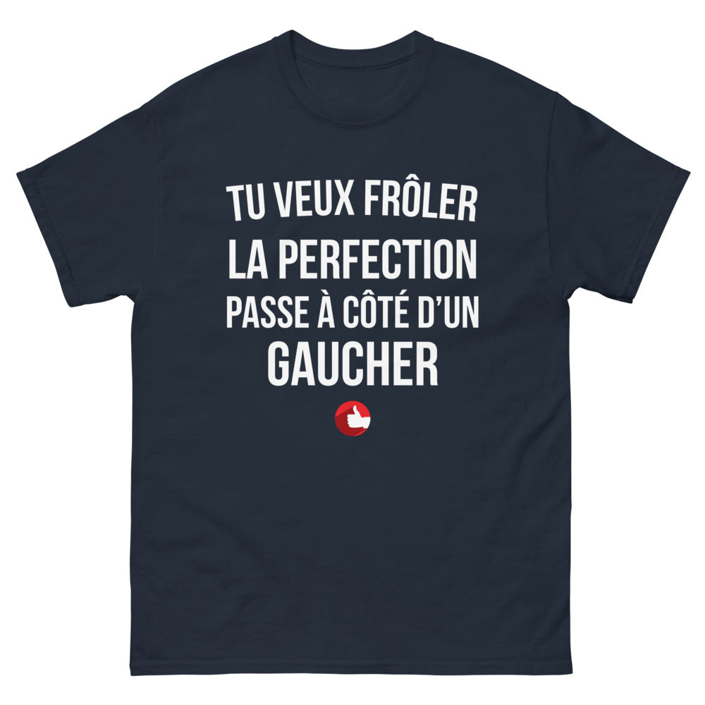 T-shirt Gaucher marine - frôle la perfection avec humour