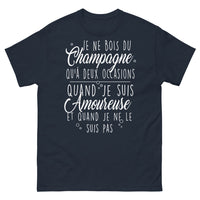 Thumbnail for T-shirt Champagne marine - Je ne bois du champagne qu’à deux occasions