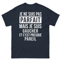 Thumbnail for T-shirt Gaucher marine - Je ne suis pas parfait mais je suis gaucher