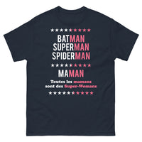 Thumbnail for T-shirt Maman Super Woman marine - héroïnes du quotidien