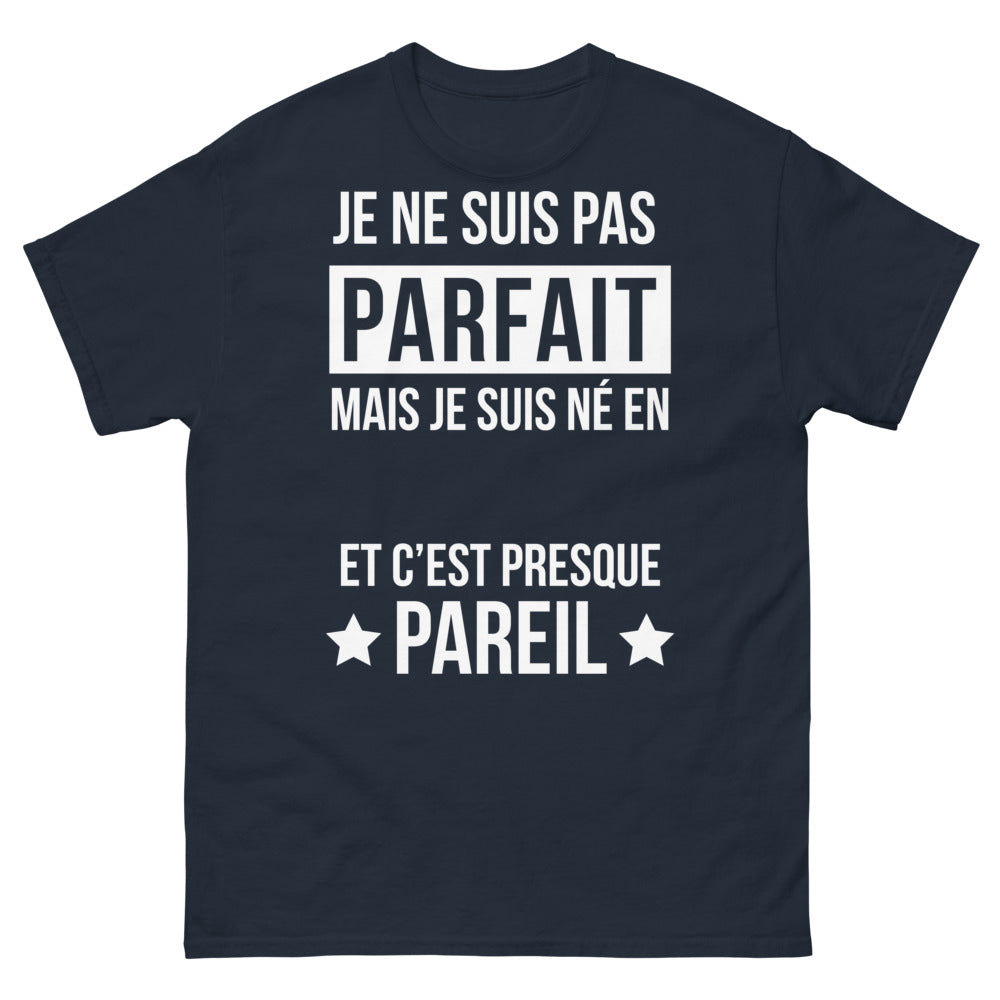 T-shirt Bretagne marine - né en Bretagne, presque pareil
