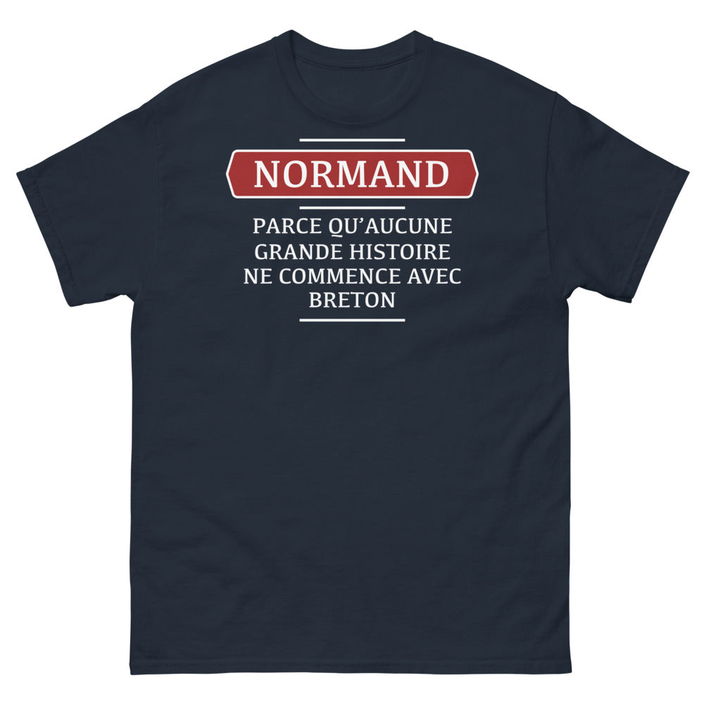 T-shirt Normand marine - fierté normande et humour